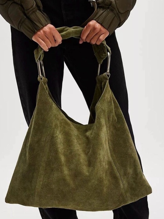 Free People Handbags - NWT Free People Bobbi Slouch Suede Tote Bag